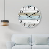 CHYLIN Wall Clock - 18 Inch Silent Non Ticking Wall Clocks Battery Operated, Larger Clock Decorative for Living Room, Kitchen (Blue)