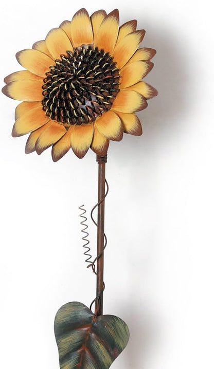 Metal Sunflower Garden Stakes Flower Yard Art Planter Stake Party Lawn Pathway Walkway Patio Decor Yard Sign Indoor Outdoor Decoration (39")