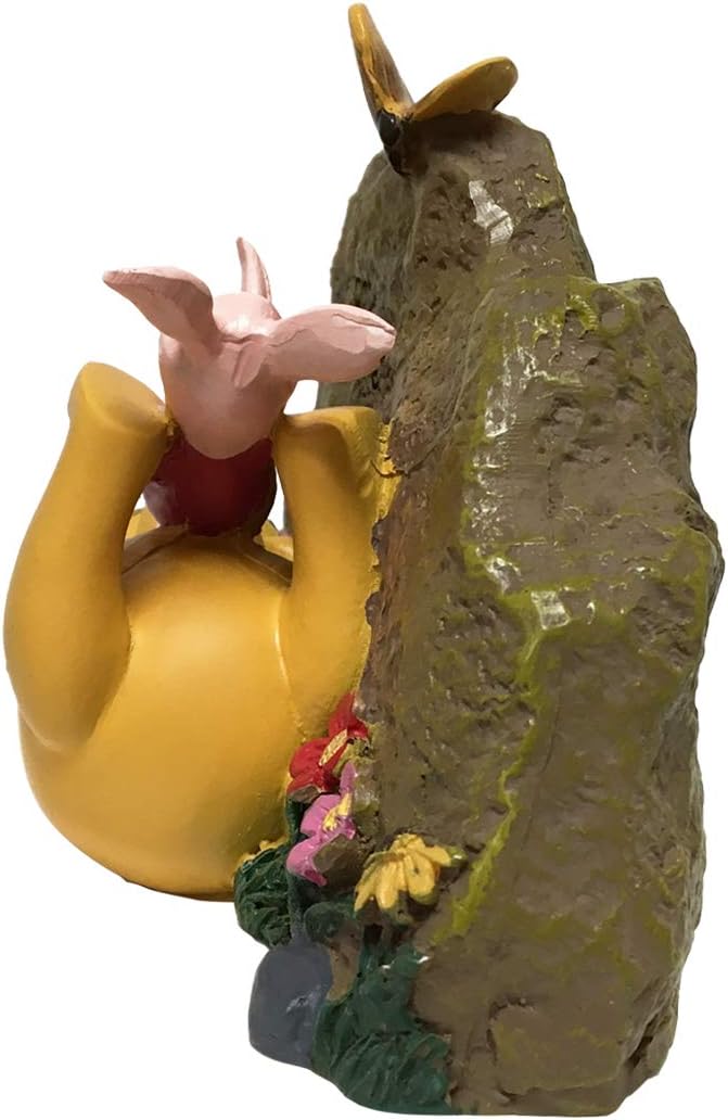 Disney Winnie The Pooh and Piglet Thoughtful Spot Everyday Outdoor Garden Rock, 5 inches Tall, Officially Licensed Disney Product