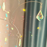 DIY Crystal Sun Catcher Wind Chime, Hanging Prisms Rainbow Maker Suncatcher for Home and Garden Decoration (FL-50AB-6FY)