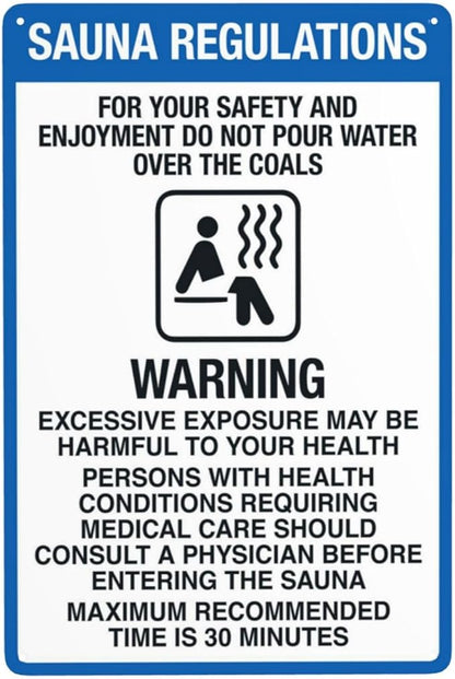 Aluminum Warning Sign, Vintage Style, 8 X 12 Inches
