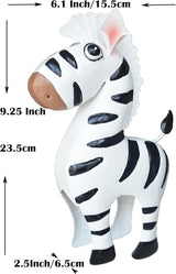 GIFTME 5 Metal Zebra Figurine Garden Outdoor Sculptures Decor,Cartoon Zebra Statues Home Decor for Women,Family
