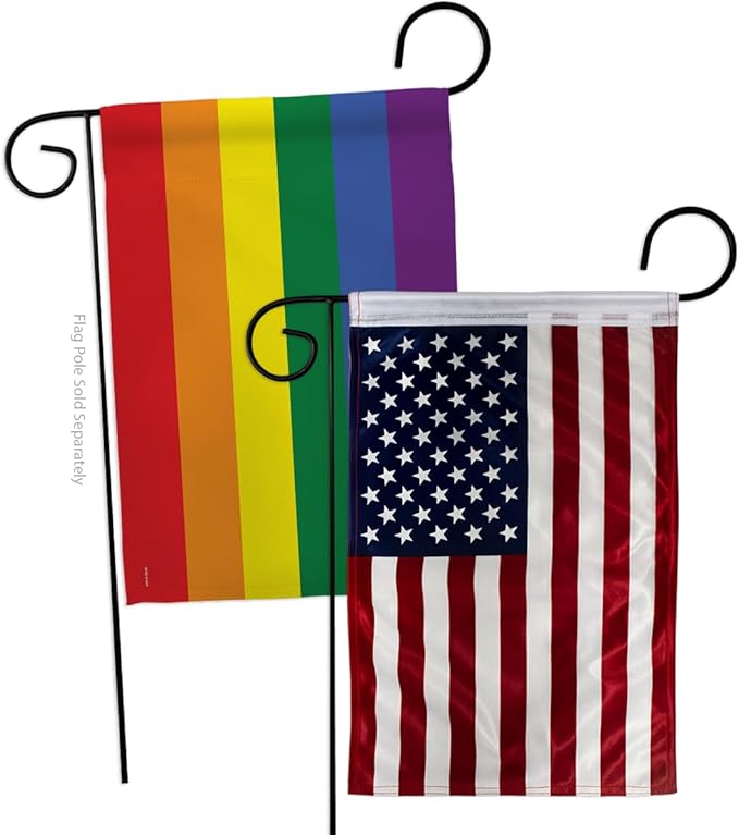 Pride Month American Flags For Outside House Rainbow 4th Of July Wall Art Decor Home Independence Day Memorial Cemetery Decoration For Grave Yard 911 Sign US Poster Canvas USA Poster Gifts