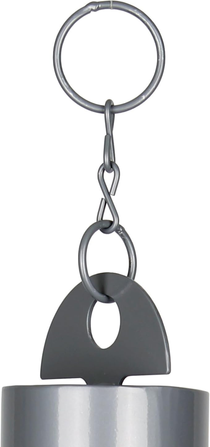 Woodstock Chimes Heroic Windbell Wind Chime for Outside 24" Medium Silver,Deep Tone Sound, Outdoor Decor for Patio, Porch, Garden HWMY