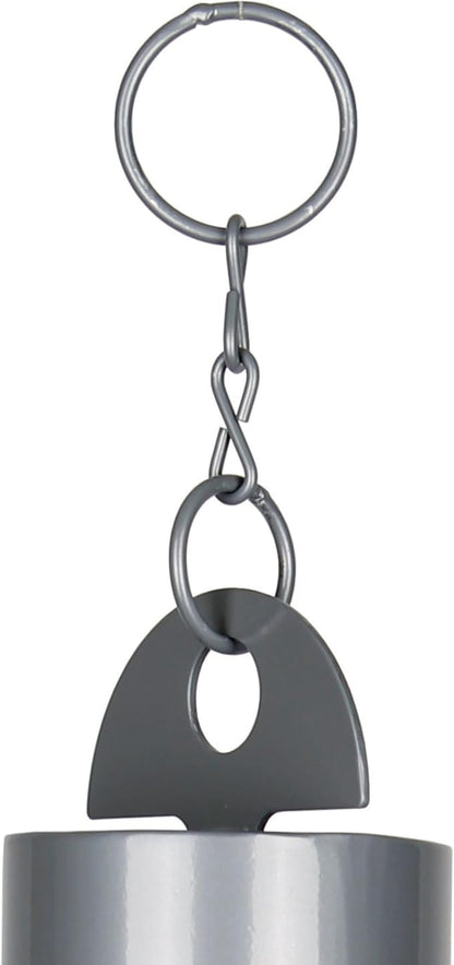 Woodstock Chimes Heroic Windbell Wind Chime for Outside 24" Medium Silver,Deep Tone Sound, Outdoor Decor for Patio, Porch, Garden HWMY
