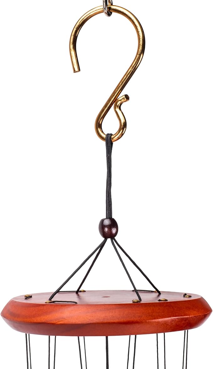 Napco Loving Father Caramel Brown Bereavement 35 x 5 Metal Outdoor Wind Chime Noisemaker