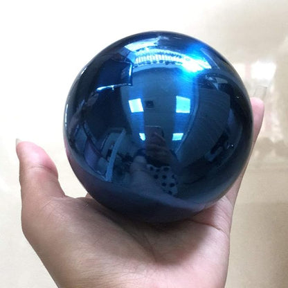 12inch Diameter Blue Gazing Ball,Blue Stainless Steel Polished Reflective Smooth Garden Sphere Globe Mirror,Colorful and Shiny Addition to Any Garden or Home