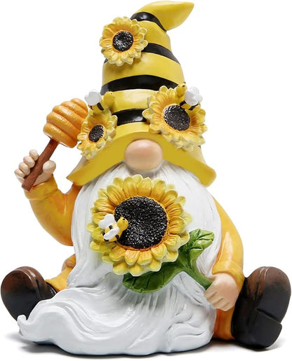 Hodao Bumble Bee Spring Gnome Decorations for Porch, Garden Yard Honey Elf Ornaments World Bee Day Decorations Gifts for Outdoor Garden Decor Birthday Gifts for Mom, Grandma, Women