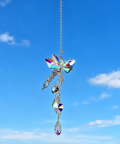 Hanging Prism Dragonfly Sun Catchers Indoor Window Rainbow Maker Sparkling Crystal Decor Sunlight Suncatcher