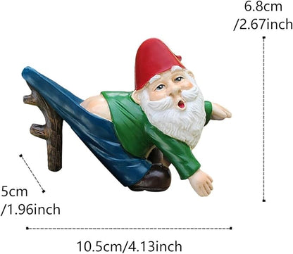 OwMell Garden Decor Statue Flower Pot Hugger, Outdoor Figurine Planter Hugger for Flowerpot, Patio, Balcony, Porch, Yard, Lawn Ornament Outdoor Decor Gifts Plant Decoration - Gnome