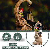 Banax Elephant Solar Garden Ornaments with Lanterns 11 in Elephant Garden Statues Outdoor Figurines with Solar Powered LED Lights for Garden Decor Durable Resin Outdoor Statues for Patio Yard