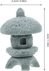 Cabilock Miniature Pagoda Statues 4Pcs Japanese Garden Statue Decor, Stone Lantern Asian Decor Bonsai Micro Landscape Kit Zen Garden Accessories