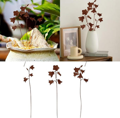 Decorative Garden Stakes, Welcome Yard Sign, Metal Arrangement Ornaments for Courtyard Lawn, Rusty Outdoor Decortions for Easter Housewarming (F)