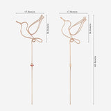 Hummingbird Decor Garden Stakes Decorative Set of 2, Hummingbirds Metal Wire Decor 23.62 inches x 6.69 inches,Decorative Stakes for Flower Pots, Planters, and Flower Beds