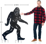 EZTZEN 4ft Bigfoot Outdoor Decor Big Foot Sasquatch Gifts for Men/Dad/Women Metal Bigfoot Silhouette Statues for Yard Decor, Garden Decor, Yard Art, Forests, Yard Display, Lawn Decorations