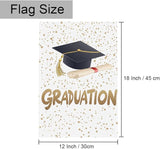Gkyygk Graduation Welcome Garden Flag 12x18 Inch Double Sided Seasonal Yard Burlap Banners Outdoor Flag for Men Women