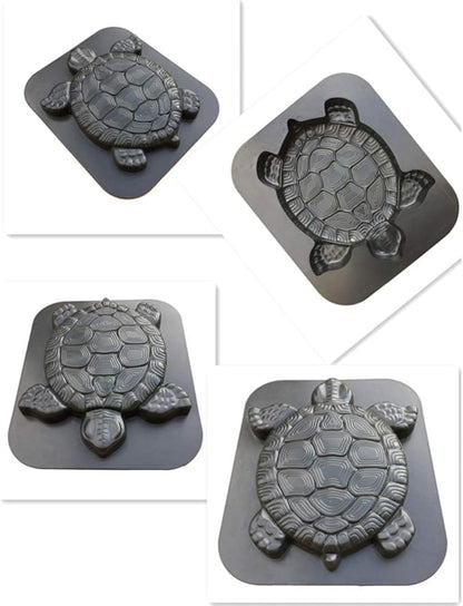 Stepping Stone Mold Turtle Shaped Concrete Cement Mould DIY Walk Maker Path Maker Mold for Garden Lawn Driveway Paving Paver Black