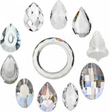 H&D 11pcs Clear Crystal Chandelier Lamp Lighting Drops Pendants Balls Prisms Hanging Glass Prisms Parts Suncatcher Home/House Decor