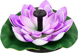 Solar Water Fountain for Bird Baths, Floating Solar Powered Water Fountain Pump for Birdbath, Garden, Pond, Pool, Outdoor Decor, Water Lily, Lavender