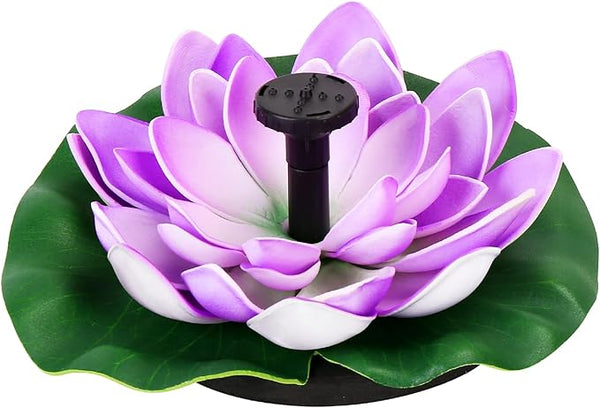 Solar Water Fountain for Bird Baths, Floating Solar Powered Water Fountain Pump for Birdbath, Garden, Pond, Pool, Outdoor Decor, Water Lily, Lavender