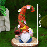 Garden Dwarf Statue, 4.7 inches, Weather Resistant Resin, Red, Outdoor Decorative Figurine for Lawn and Courtyard