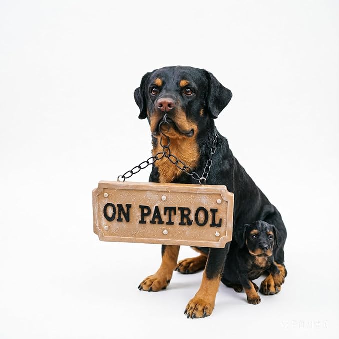 Outdoor rottweiler Dog Statue with Interchangeable Welcome sign and Detachable Garden Dog Sculpture Décor Garden Statue Outdoor Dog statue Solar Lights Statue Outdoor Garden Decor Yard Decorations