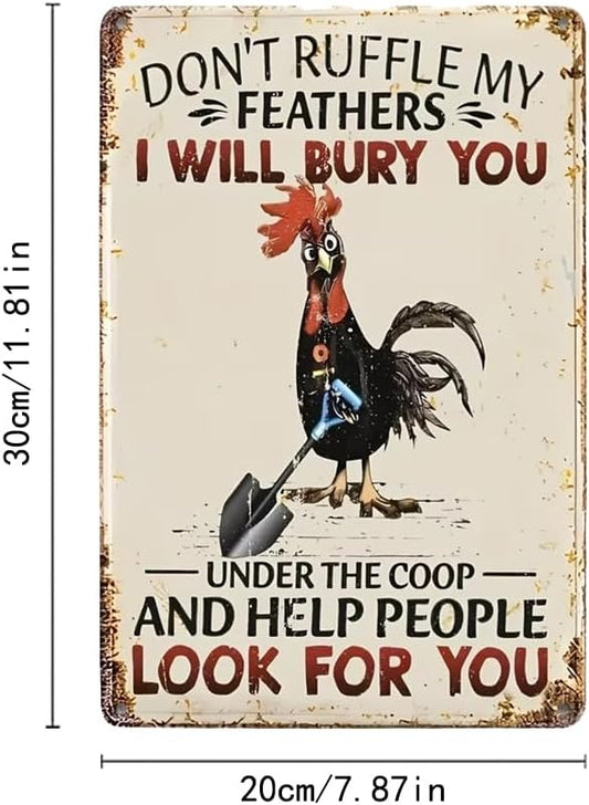ZiCooL Metal Retro Domineering Rooster Wall Art, Creativity Art Decorations, Garden Sign Outside Decor，Wall Sculpture， Hanging Sculpture for Living Room Dining Room Bedroom Yard Outdoor Decor