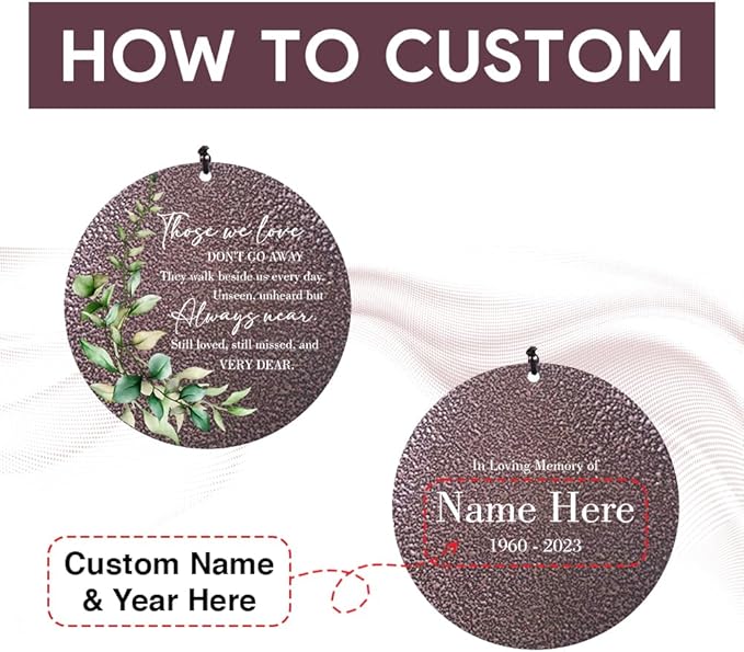 Sympathy Wind Chimes, Personalized Wind Chime for Loss of Loved Father/Mother/Lover, Commemorative Sympathy Bereavement Condolences Gifts for Funeral 36inch (Produced in USA)