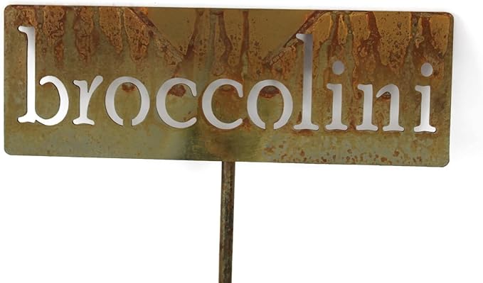 Classic Metal Garden Markers 19 Inches Tall (broccolini, Naturally Rusted)