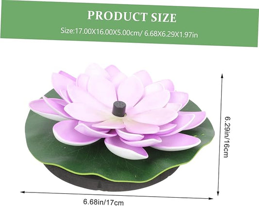 INOOMP Solar Powered Lotus Shaped Fountain for Garden Floating Water Lily Decoration Compact Outdoor Landscape Water Pool Feature Easy Installation No External Power Needed