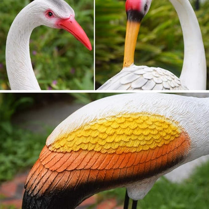 Garden Statue Animal Sculpture Outdoor Decor Gift Outdoor Statues Outdoor Garden Simulation Animal Sculpture Figurine Crane Statue Garden Courtyard Animal Decoration(25 * 9 * 60cm-A)