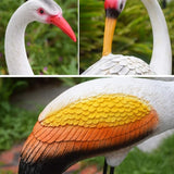 Garden Statue Animal Sculpture Outdoor Decor Gift Outdoor Statues Outdoor Garden Simulation Animal Sculpture Figurine Crane Statue Garden Courtyard Animal Decoration(22 * 9 * 63cm)