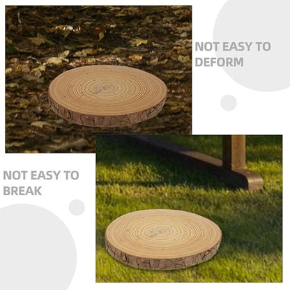 SUPVOX Garden Stepping Stones 11 Inch Wooden Chip Decoration for Outdoor Lawn Pathways and Walkway Landscaping