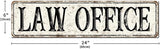 Madcolitote Retro Law Office Wood Sign Law Office Custom Street Sign Rustic Wooden Wall Art Farmhouse Wall Decor Kitchen Home Decor Signs Wall Hanging Sign Housewarming Gift 6x24in