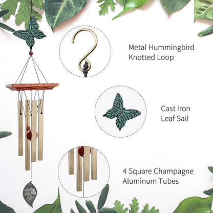 ASTARIN Memorial Custom Wind Chimes for Loss of Loved One, Wind Chimes for Patio Yard Decor, 24'' Condolences
