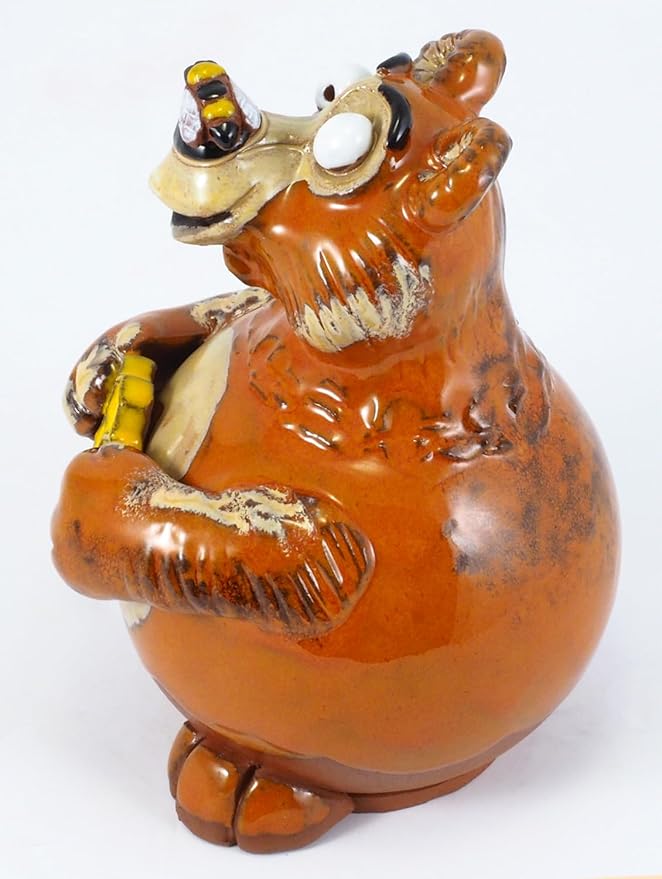 Ceramic Decoration for Garden and Yard | Outdoor Ornament with Stake | Bear | GKR70