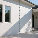 Rain Chains for Outside, 8.7FT Gutter Chain with 12 Lotus Cups Rain Catcher Chain Replacement Downspout for Gutters Eaves Drainage Decor, Bronze
