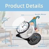 Gnome Outdoor Clock with Thermometer & Humidity, 14.5'' Quartz Outdoor Wall Clock Silent No-Ticking for Patio, Living Room, Kitchen