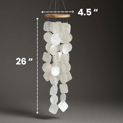 Solange & Frances Beach Decor, Wind Chimes for Outside, Elegant Sea Glass Decor Windchimes, Gifts for A Beach Lover, Natural Gifts, Mother's Day Beach Theme Gift