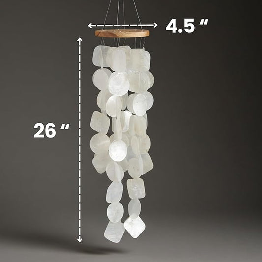 Solange & Frances Beach Decor, Wind Chimes for Outside, Elegant Sea Glass Decor Windchimes, Gifts for A Beach Lover, Natural Gifts, Mother's Day Beach Theme Gift