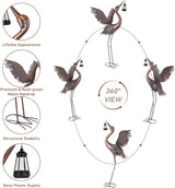 Crane Garden Statues for Outside, 43" Metal Heron Yard Art & Garden Sculptures - Large Outdoor Decor for Patio, Backyard, Pond, Lawn Ornaments