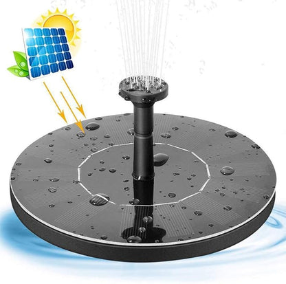 Solar Bird Bath Fountain Pump with 3 Nozzles Floating Water Feature for Garden Pond Pool Fish Tank Outdoor Solar-Powered Spray Pump