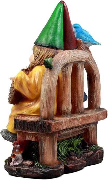 Ebros Grow Old with Me Mr and Mrs Gnome Statue 11" Tall for Patio Garden Lawn Home Decor Figurine (2)
