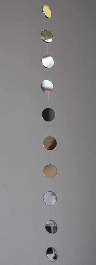 Mirror Garland Strand, 1 x 48 Inches, Real Mirror Sun Catcher Mobile