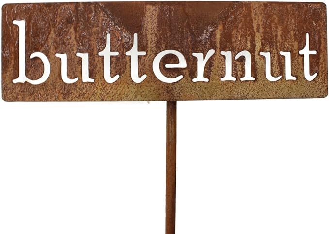 Classic Metal Garden Markers 19 Inches Tall (butternut, Naturally Rusted)