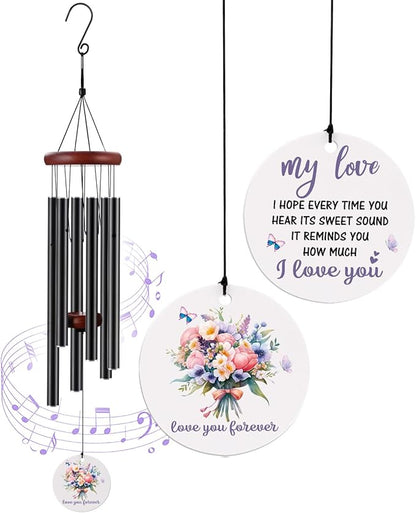 BeauGift Couples Gifts, to My Love Wind Chime Gifts for Girlfriend Wife, Long Distance Relationship Gifts for Birthday Wedding Anniversary, Home Decor Keepsake for Her