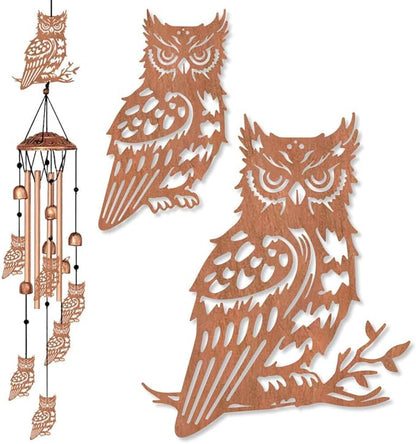 Large Aluminium Wind Chimes 33" Outdoor Deep Tone Memorial Wind Chime with Owl Wind Catcher, Sympathy for Loss of Loved Mom Father,Metal Wind Chimes for Garden Patio Balcony Home Decor