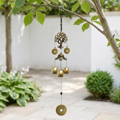 Wind Chimes Outdoor Fortune Tree WindChimes Metal Bells Wind Chime Christmas Decor Home Garden Hanging Decoration Gift One Size