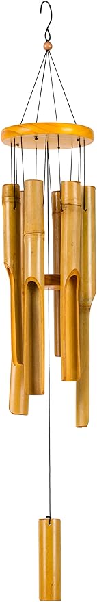 32-Inch Wooden Wind Chimes for Outside - Classic Zen Deep Tone for Relaxation, Patio, Garden, Home Outdoor or Indoor Decor