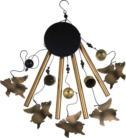 Outdoor Bronze Flying Pig Wind Chimes, Pigs WindChimes, Gift Wind Chime, Flying Pigs Wind Bell, Gifts for Women, for Home, Garden, Indoor, Outdoor Decoration, Garden Fly Pigs Wind Chimes